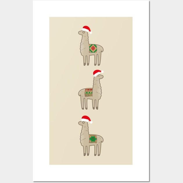 Christmas Llamas on Llamas! Wall Art by JDP Designs